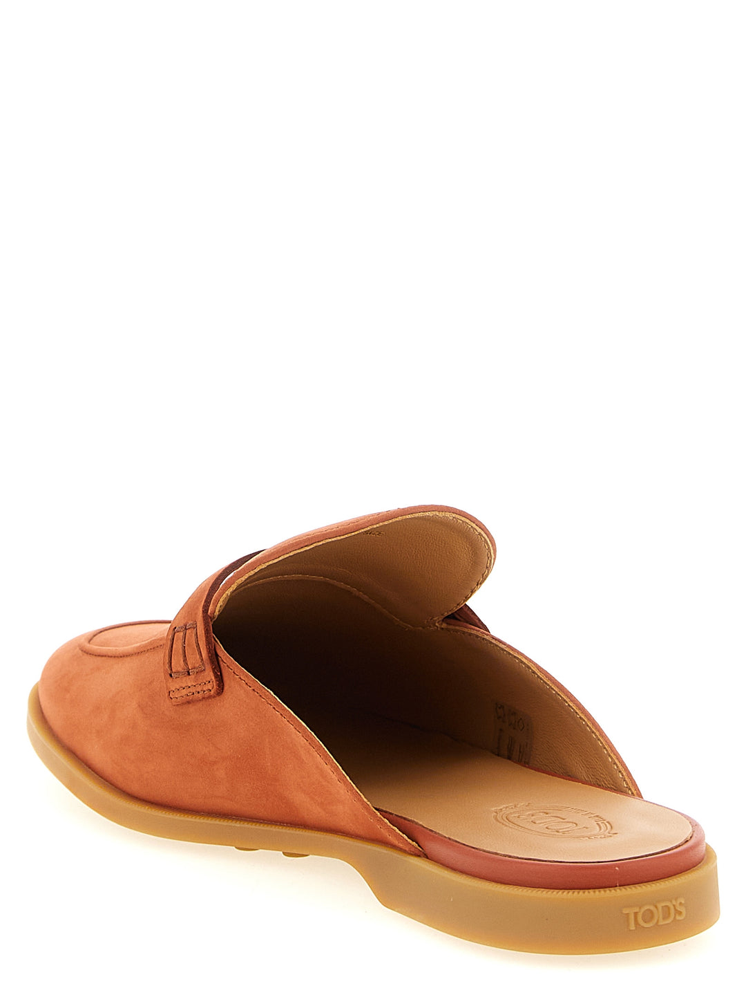 Tod'S Nabuk Sabots Flat shoes - Arancione | dadae9f44965963a5f5fe5dc67719e67204b3fc1