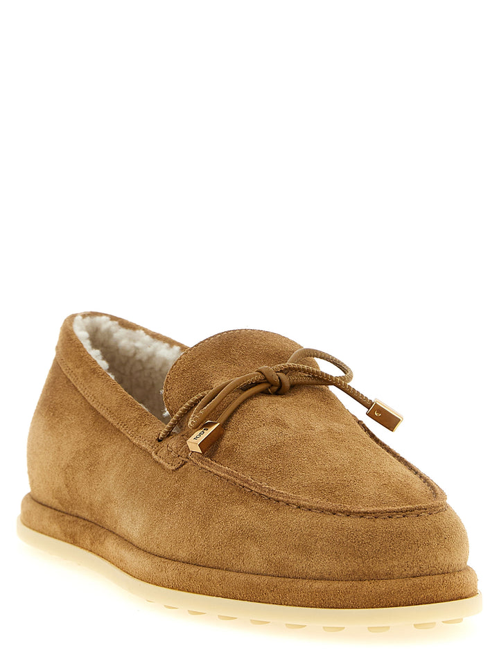 Tod'S Suede Mocassini - Beige | 81a284d69576ac53944a22f622b638a14ff38050