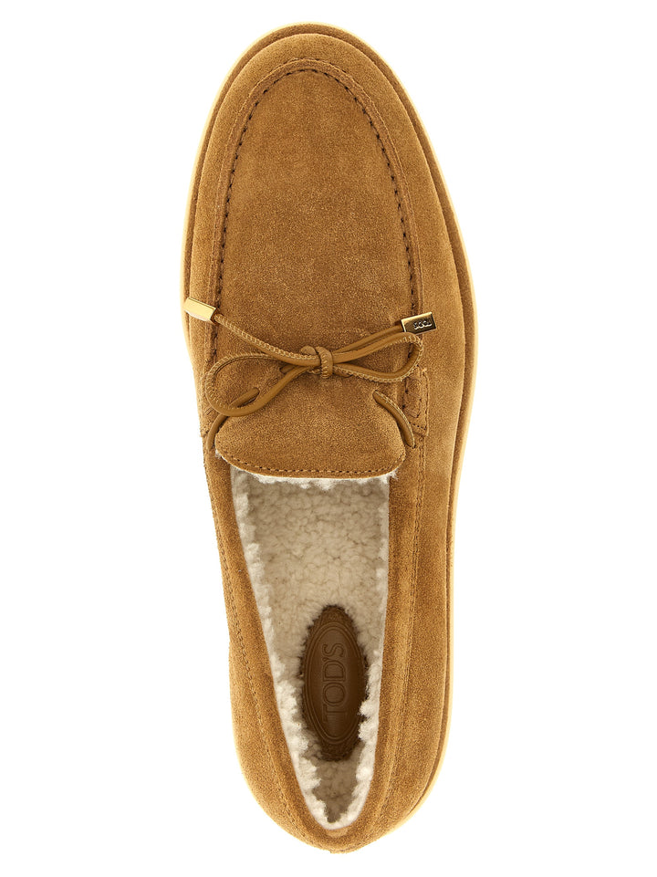 Tod'S Suede Mocassini - Beige | f5216cc33ddfe697706cd7ef8be94c896b9bfb16