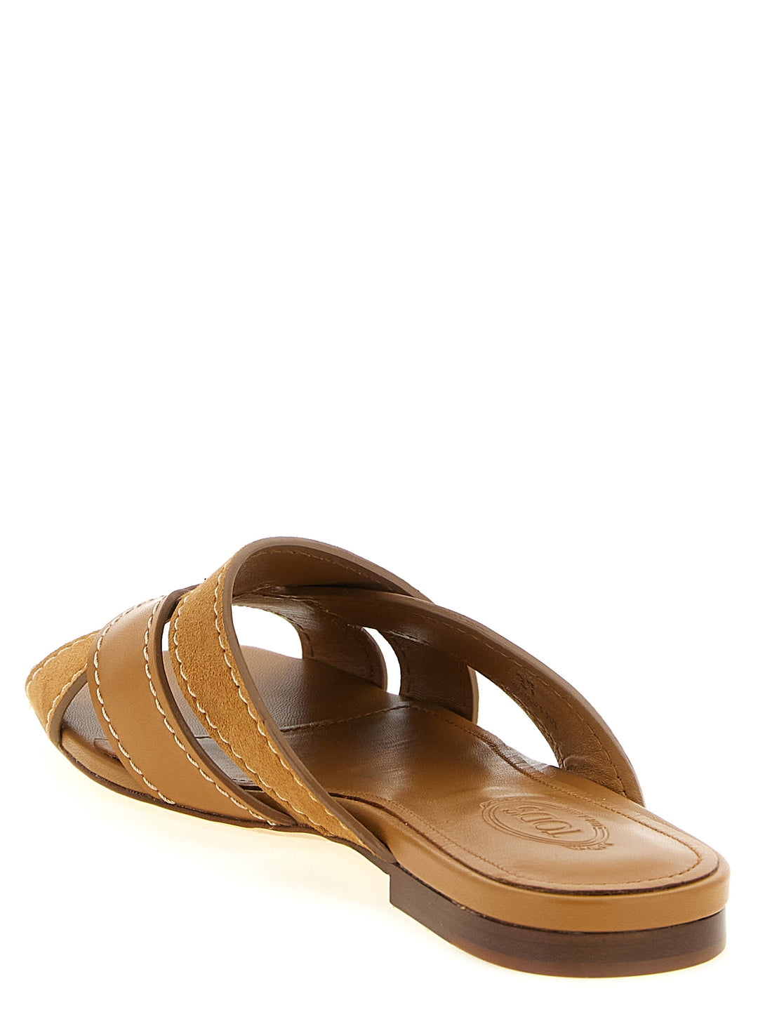 Tod'S Suede Leather Sandali - Beige | 0e6e02e754c2e6771440cd980afca80fd5e4496b