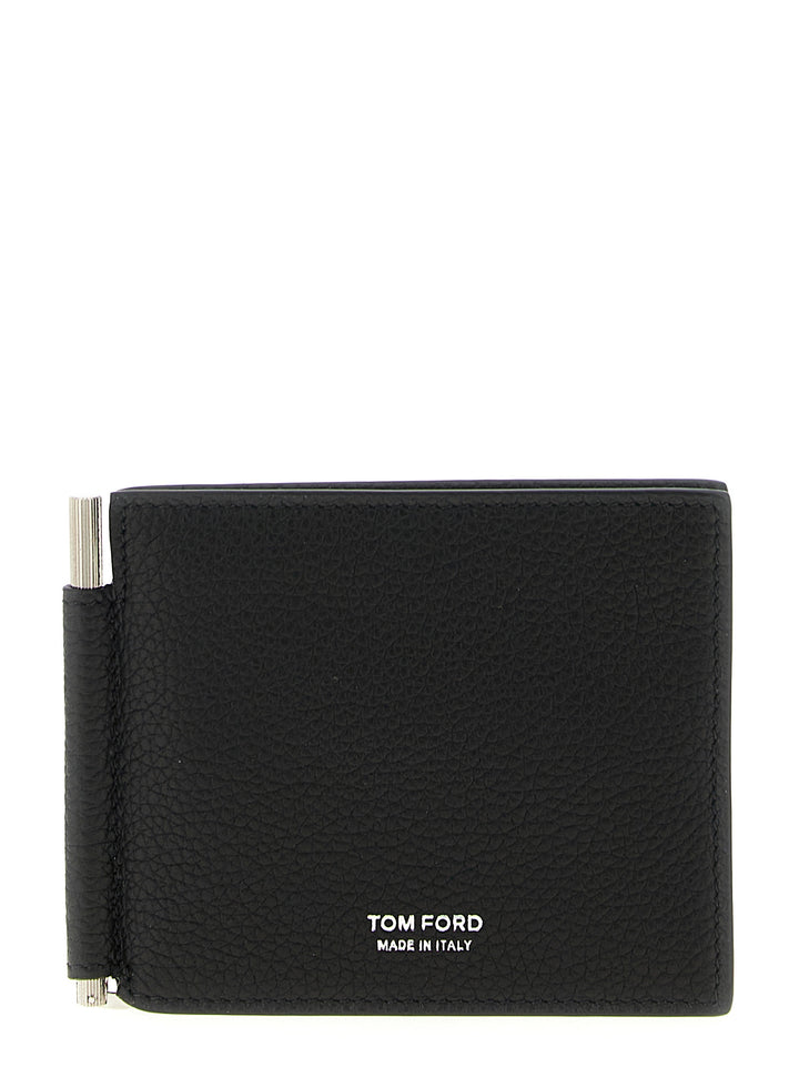 Tom Ford Hammered Leather Card Holder Portafogli - Nero | 3f1907ba087a8358f81f4b9c9ce63a3d119ab761