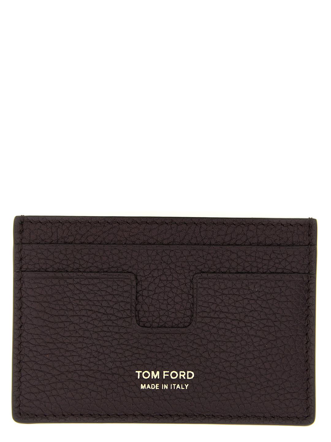 Tom Ford Logo Leather Cardholder Portafogli - Bordeaux | e2a802c89ab6c49fb882719f77818901393bfa97