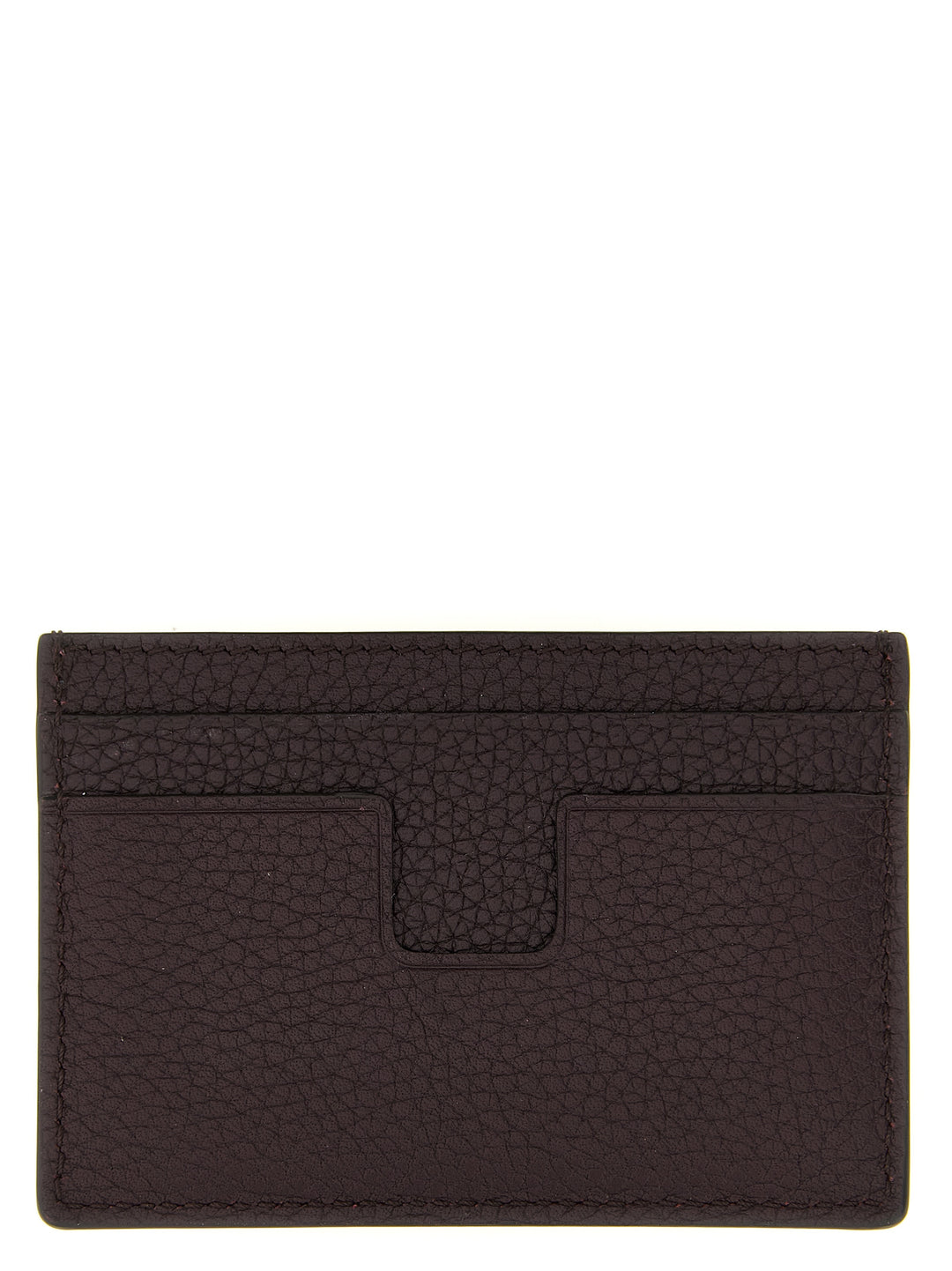 Tom Ford Logo Leather Cardholder Portafogli - Bordeaux | 5f51873f34c847f907c2542ee5c33d77c1aa5299