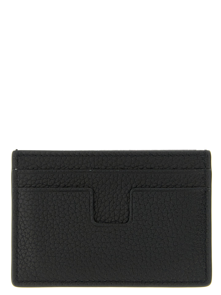 Tom Ford Hammered Card Holder Portafogli - Nero | 2fb21e06f553c877ec475b8d31c75dd57fffeb6c