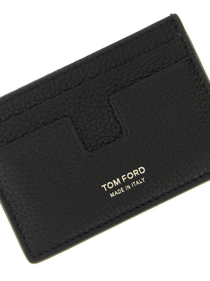 Tom Ford Hammered Card Holder Portafogli - Nero | 7aade71174e37b5702e27224bfc0a21065cc7dee
