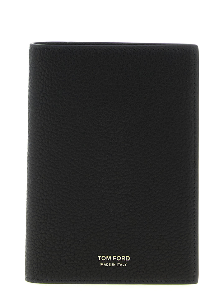 Tom Ford Hammered Passport Holder Portafogli - Nero | 36cf864867e8f283a0cef729c61bba012dbaaa77