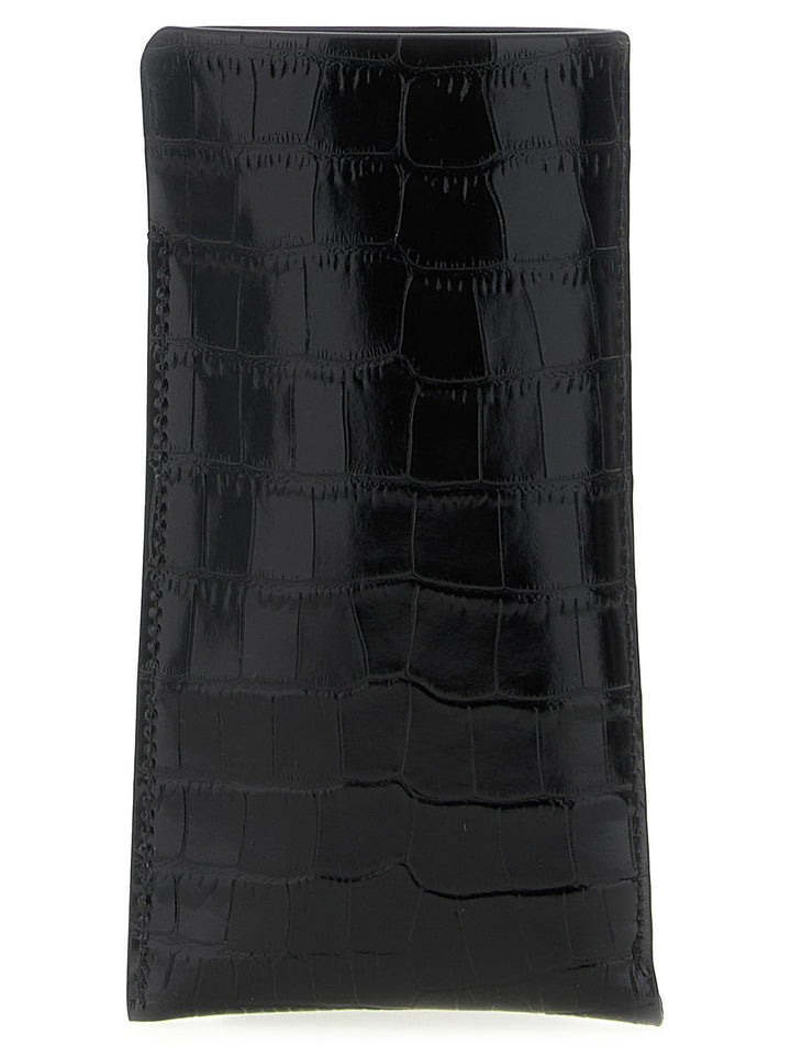 Tom Ford Leather Spectacle Case Occhiali da Sole - Nero | b42ec3389d8d68482bd21b47a3fd84bb7163ee91