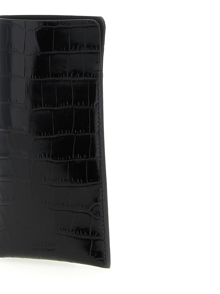 Tom Ford Leather Spectacle Case Occhiali da Sole - Nero | 80ab40071f739718cbecde1ba74aee35493213e2