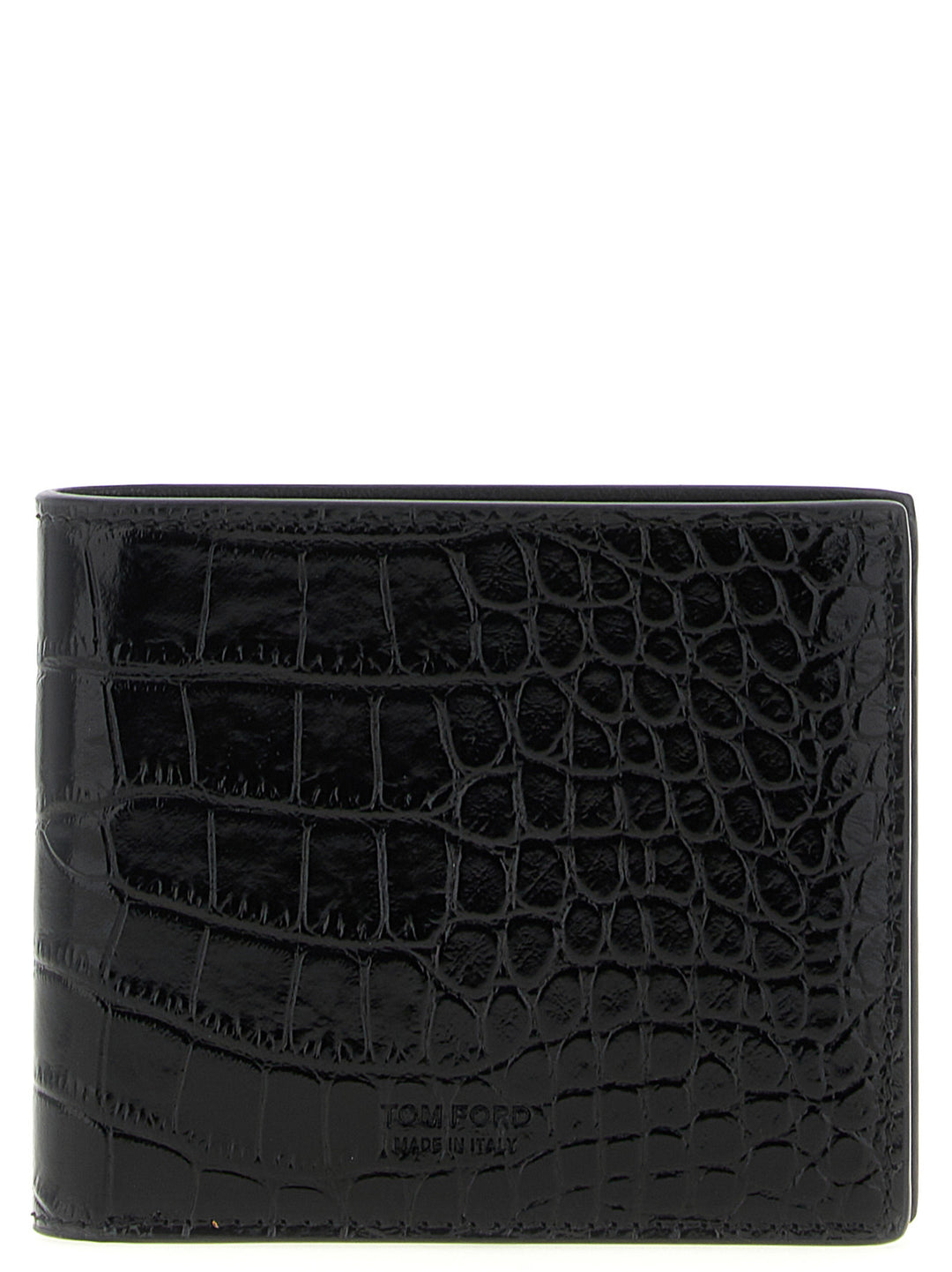 Tom Ford Crocodile Leather Wallet Portafogli - Nero | e6784d578f841e1943ab26c582108d817cc4a307