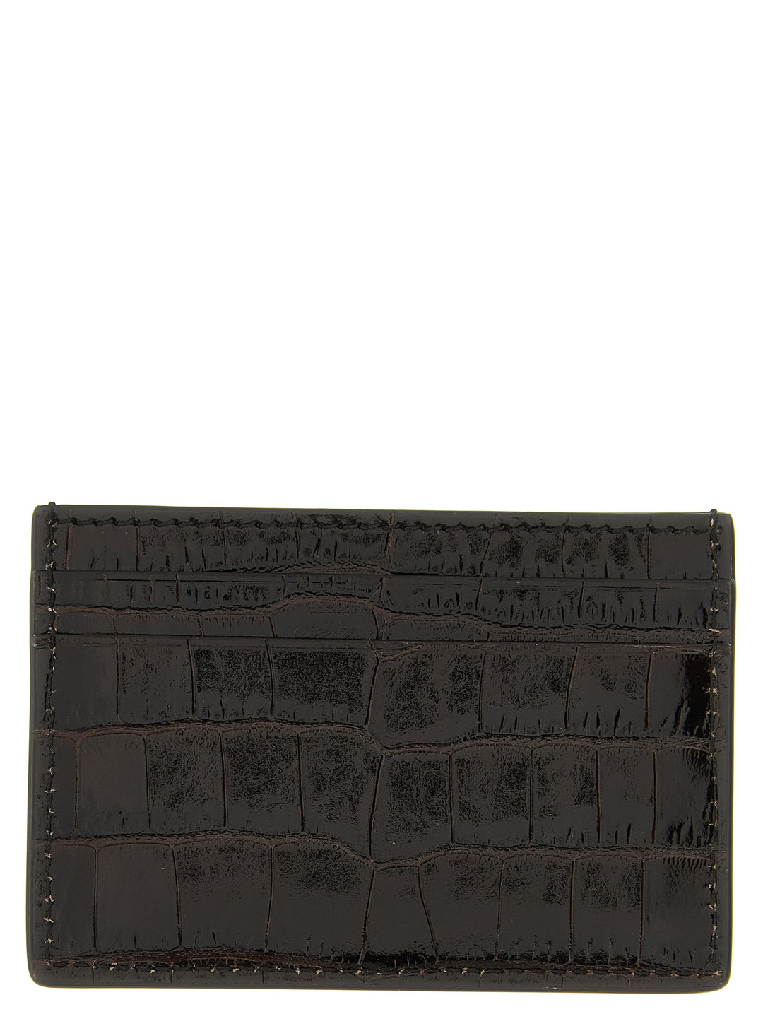 Tom Ford Crocodile Leather Card Holder Portafogli - Marrone | a4d4749a19b813ef1c16e81e04769b2f0fbb54d6