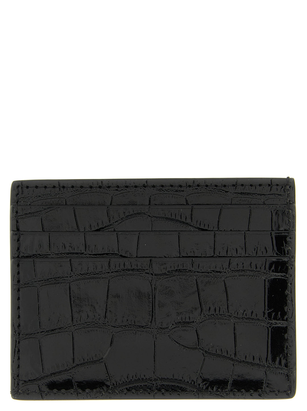 Tom Ford Crocodile Leather Card Holder Portafogli - Nero | 276f081ee107de5a7b8f93ea4efa564bbfea105c