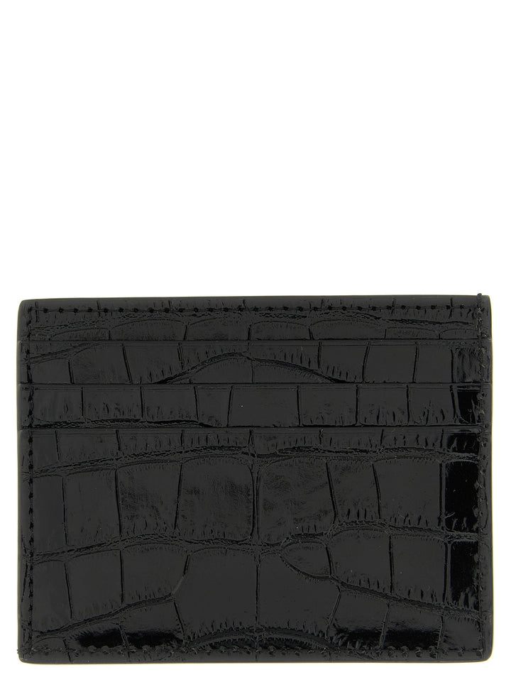 Tom Ford Crocodile Leather Card Holder Portafogli - Nero | 276f081ee107de5a7b8f93ea4efa564bbfea105c