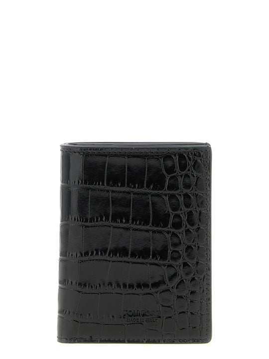 Cardholder Stmpa Crocodile Portafogli Nero