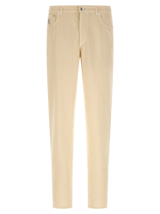 Corduroy Pantaloni Beige