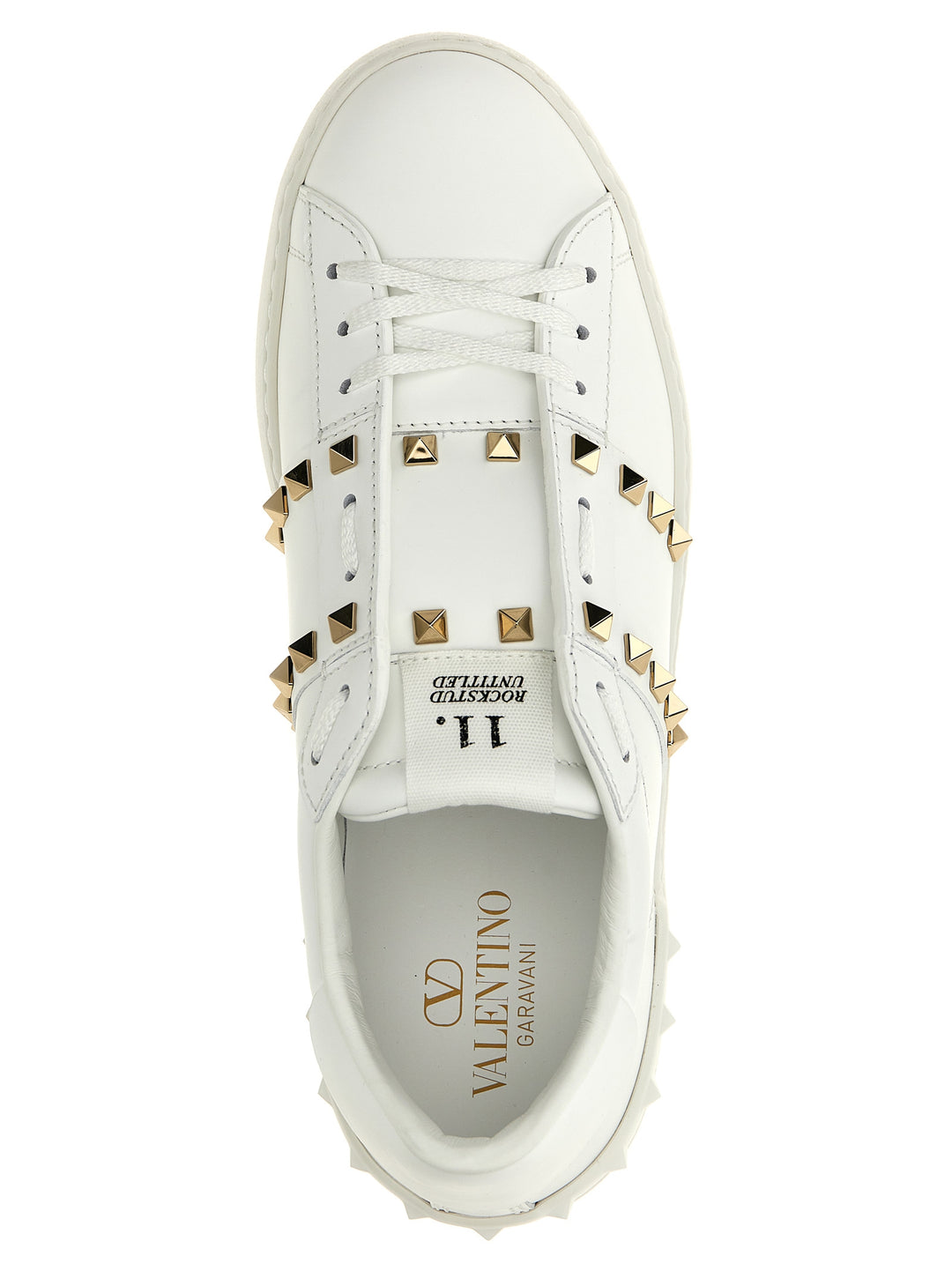 Valentino Garavani Rockstud Untitled Sneakers - Bianco | 83aa99e8302332227625f0be16b62a9e9ffd2ec5
