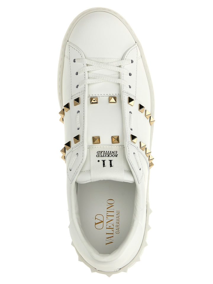 Valentino Garavani Rockstud Untitled Sneakers - Bianco | 83aa99e8302332227625f0be16b62a9e9ffd2ec5