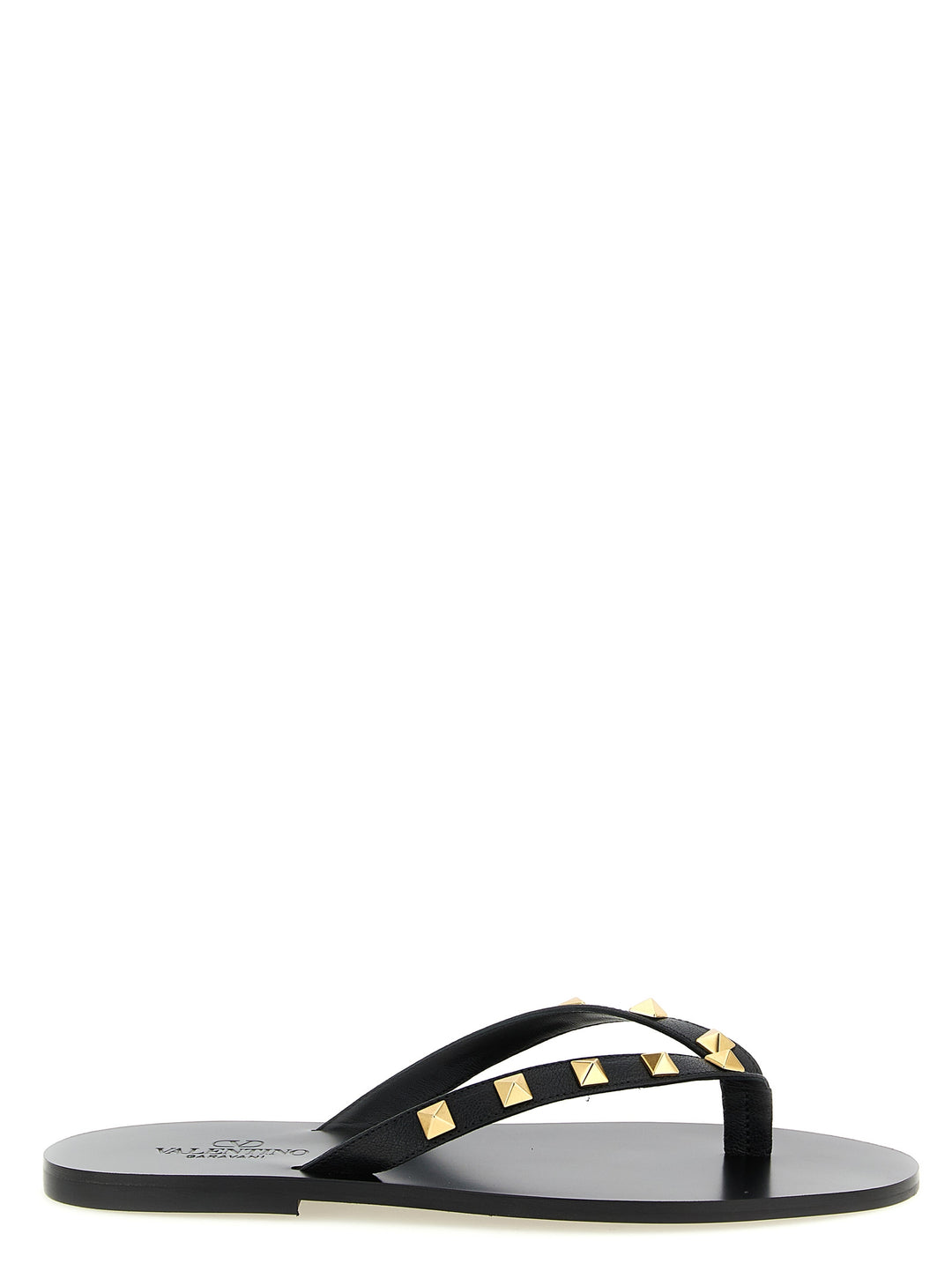 Valentino Garavani Thong Rockstud Sandali - Nero | 2137182efbec4a48861b81260fc06302dd95dab2