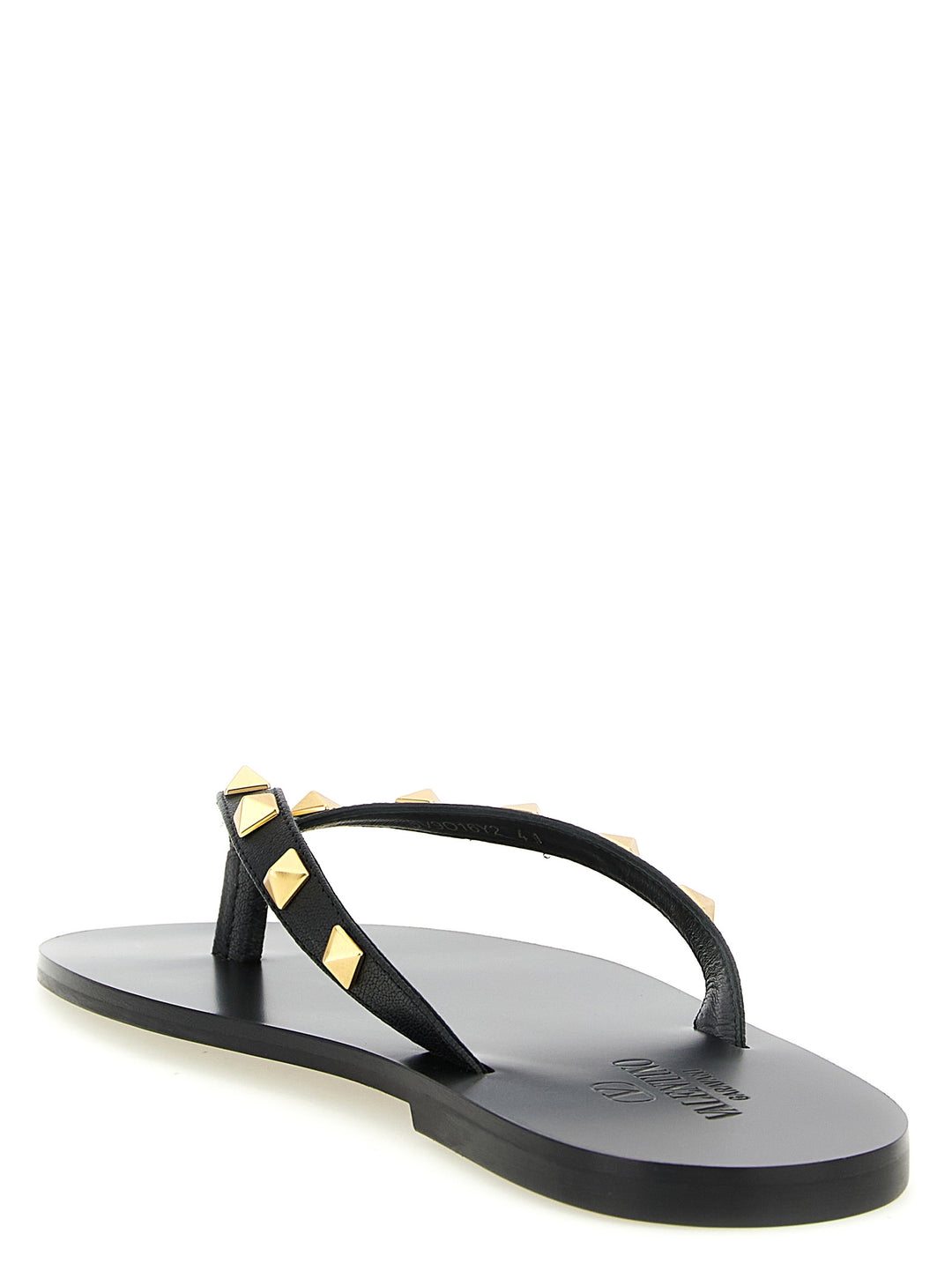 Valentino Garavani Thong Rockstud Sandali - Nero | 3340ea3d6c449f41245db7569eb1dd81dc98c7f6