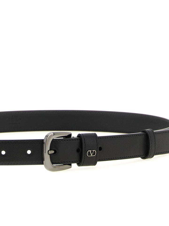 Valentino Garavani Valentino Garavani Vlogo Signature Belt Cinture - Nero | 7b9527b19d1d0f1189c17277676a0f0472a17d65