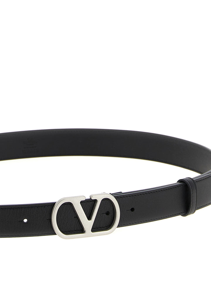 Valentino Garavani Valentino Garavani Vlogo Signature Belt Cinture - Nero | c97cc15cbad6c3fc596d81c3812474cc6e89bfcc