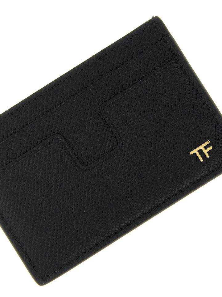 Tom Ford Small Grain Leather Cardholder Portafogli - Nero | c18f4ec9f60ebd95d9d7254b25429621306ba936
