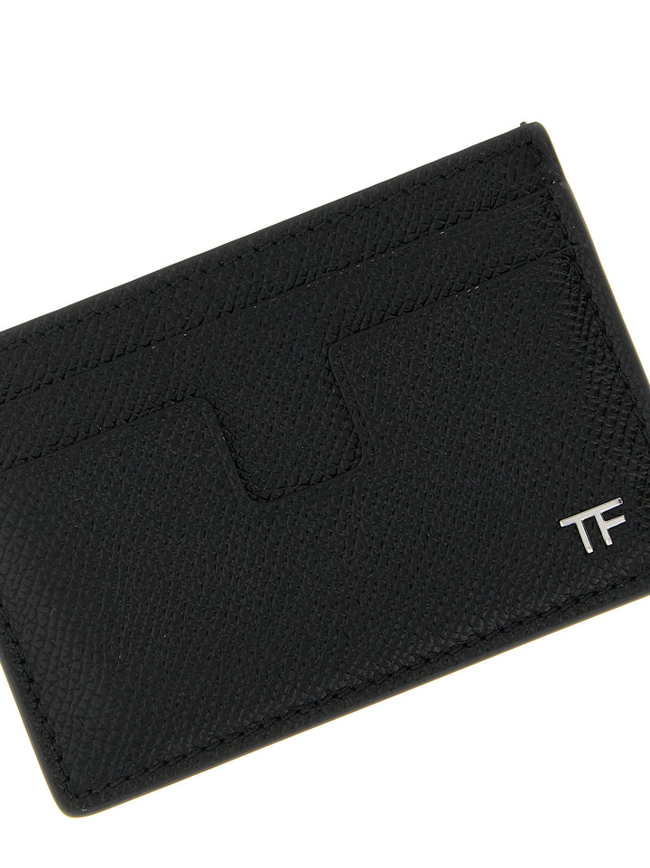Tom Ford Leather Card Holder Portafogli - Nero | ab321dfd10ae8c1525b2745d425fdeace1e3b2fa