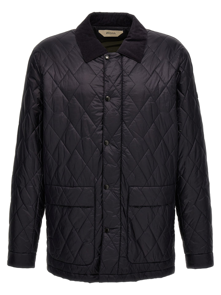 Quilted Ec-Nylon Jacket Giacche Blu