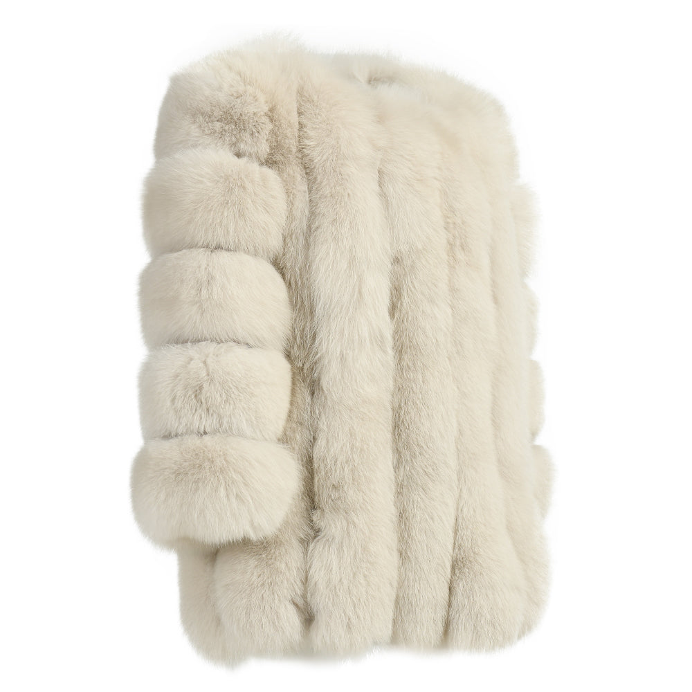 Giacca Paris ivory in Pelliccia di Volpe