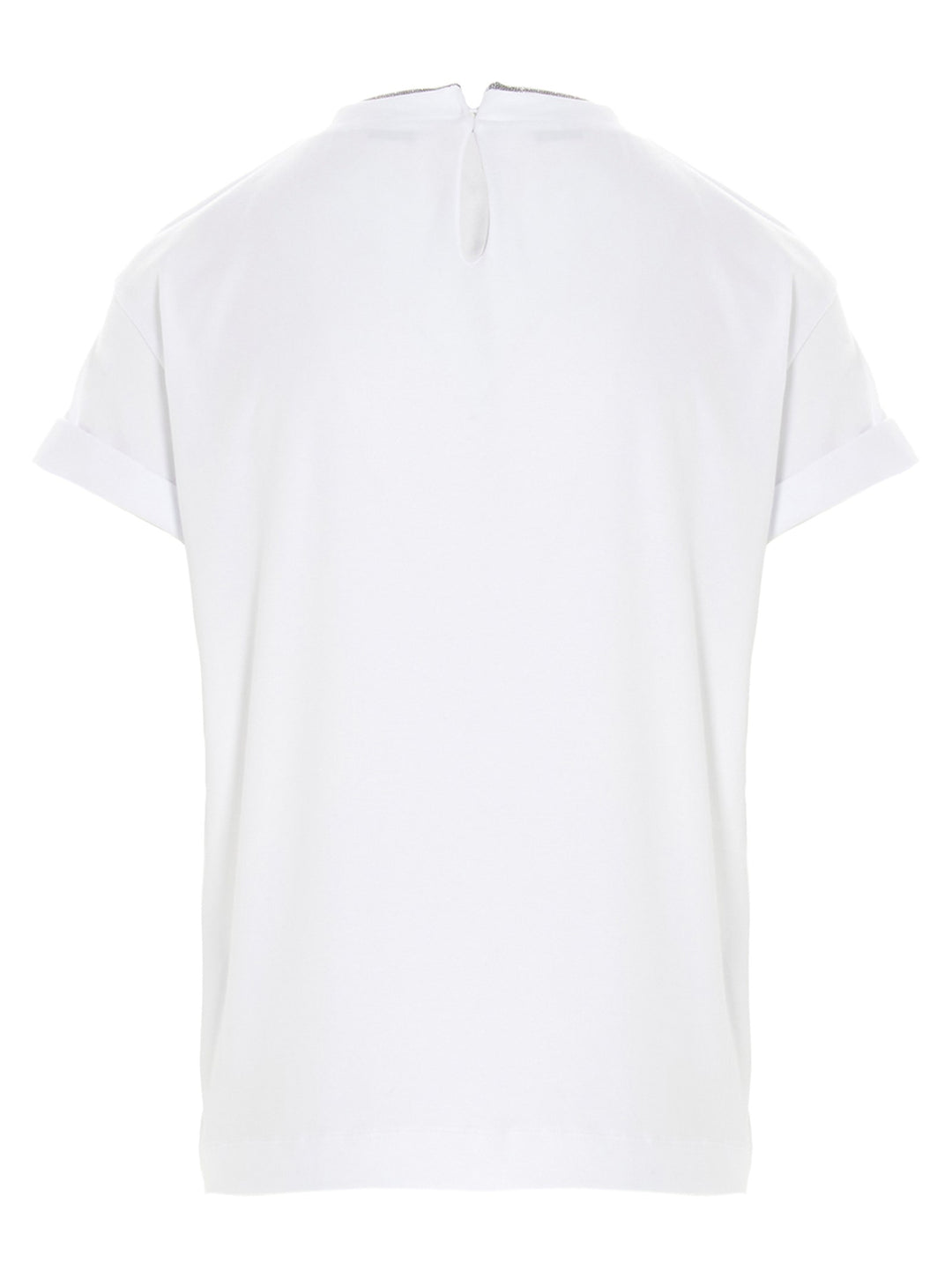 Brunello Cucinelli Monile Jersey T shirt - Bianco | 78aa5fb1d0269a78248937f4541b18d5a36b2578