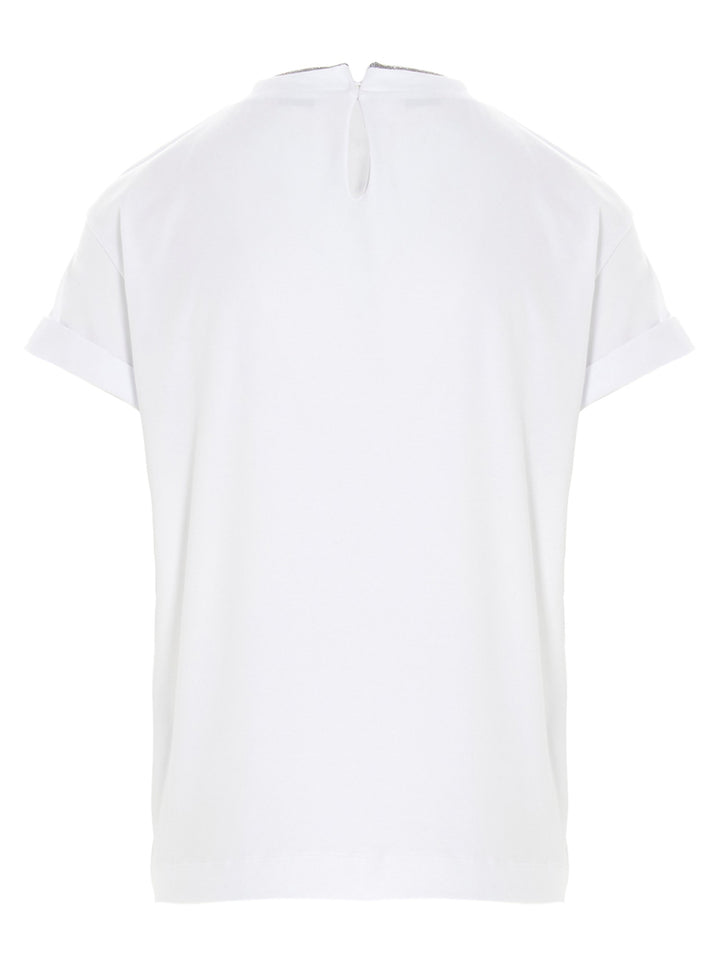 Brunello Cucinelli Monile Jersey T shirt - Bianco | 78aa5fb1d0269a78248937f4541b18d5a36b2578