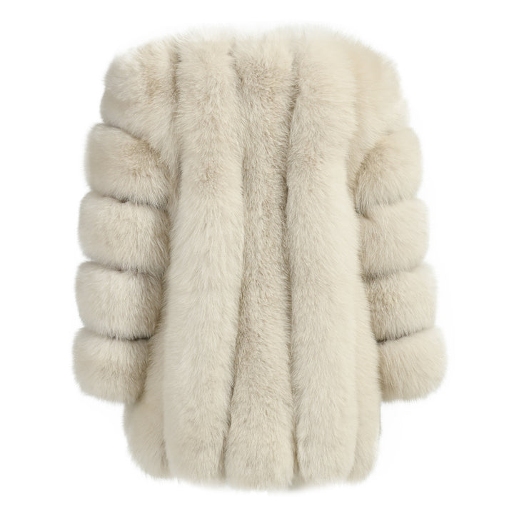 Giacca Paris ivory in Pelliccia di Volpe