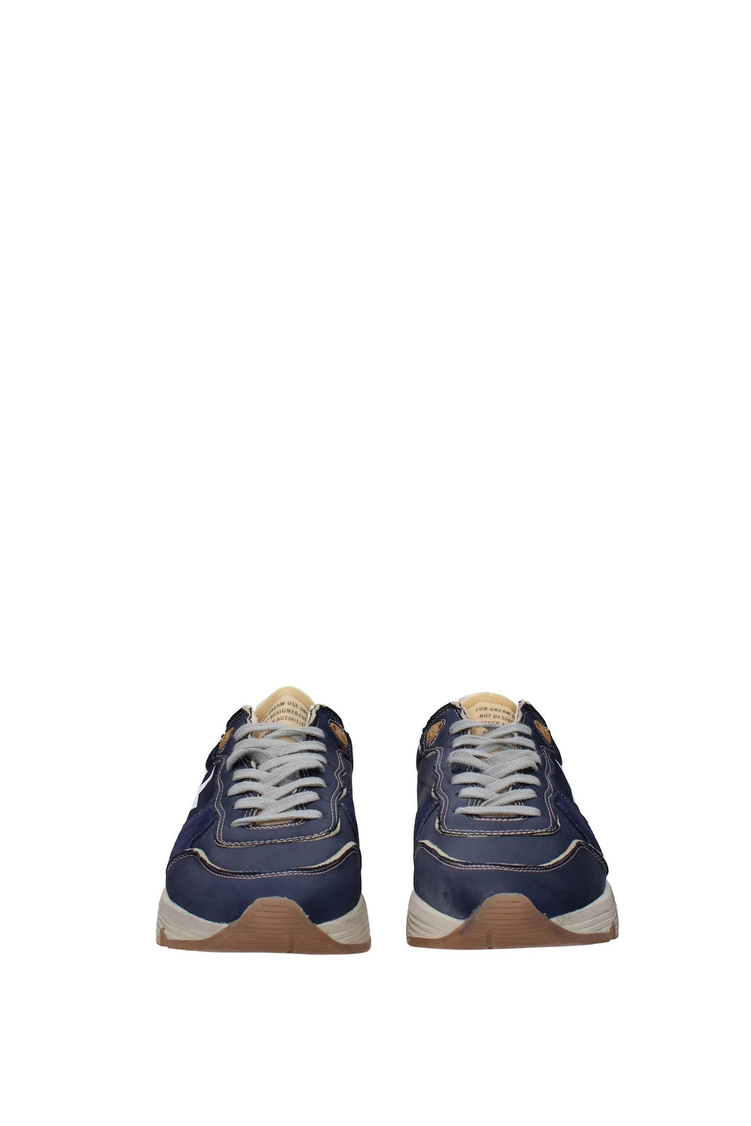 Sneakers running Pelle Blu Blu Scuro