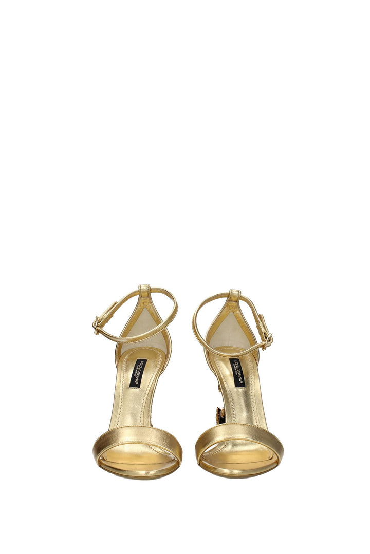 Dolce&Gabbana Sandali Pelle Oro