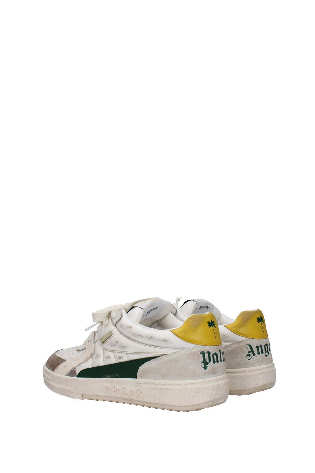 Sneakers university Pelle Bianco Verde