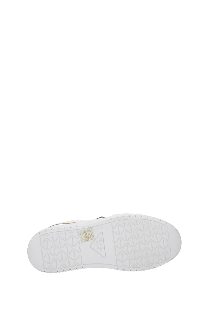 Sneakers Pelle Bianco Oro
