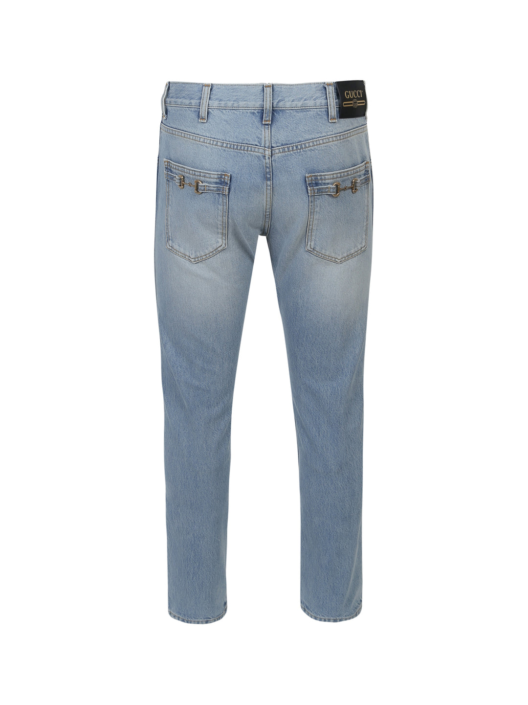 Jeans cinque tasche con iconica targhetta GUCCI GG