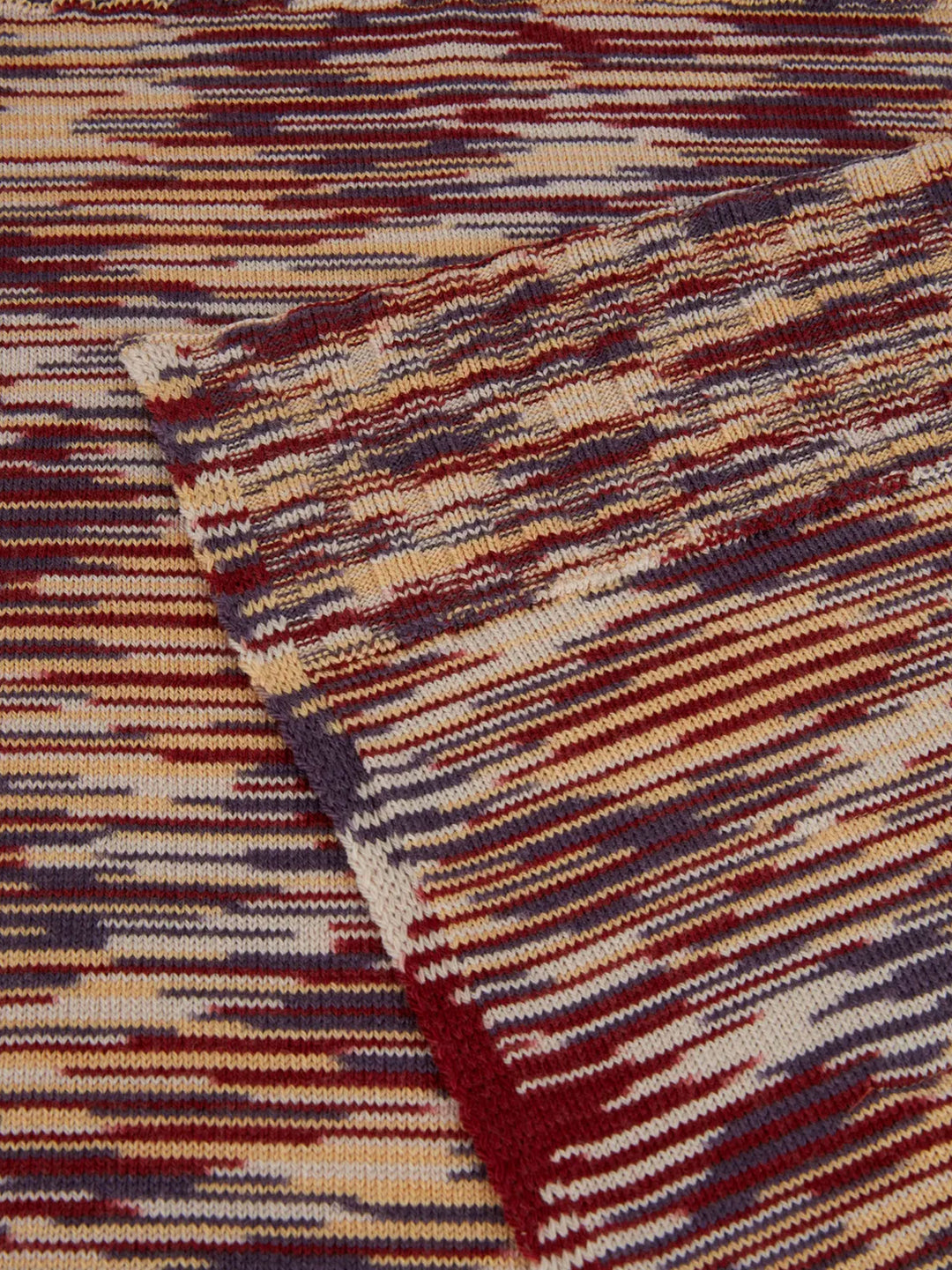 Plaid in lana con ricami multicolor