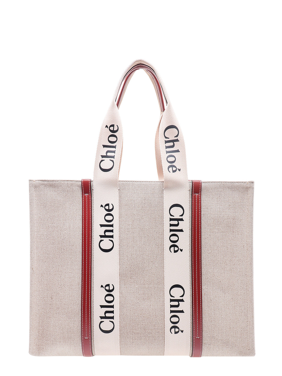 Borsa a spalla in lino con stampa logo.  Questa borsa è realizzata con materiale a minor impatto ambientale