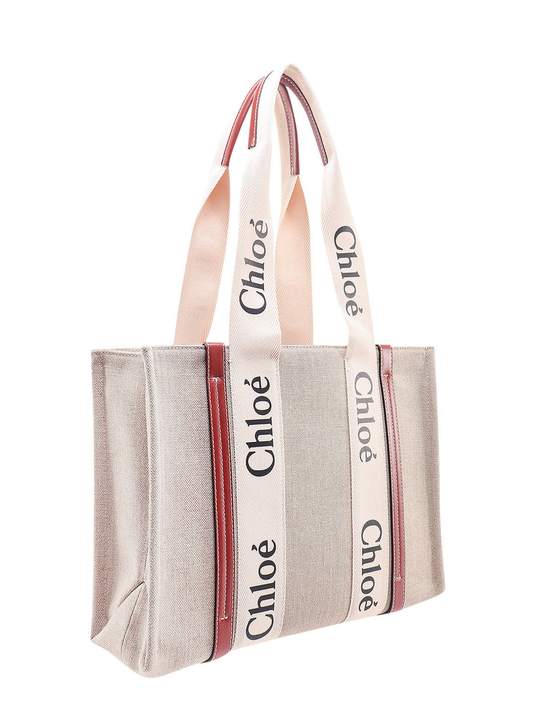 Borsa a spalla in lino con stampa logo.  Questa borsa è realizzata con materiale a minor impatto ambientale