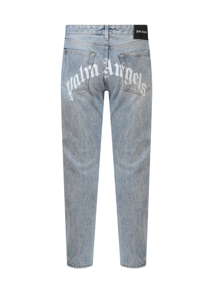 Jeans in cotone con stampa logo