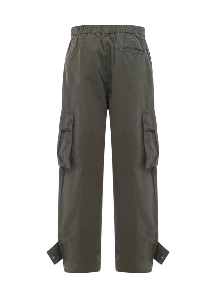 Pantalone cargo in cotone con fascia elastica in vita