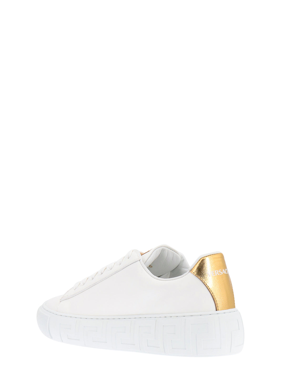 Sneakers in pelle con stampa logo golden laterale