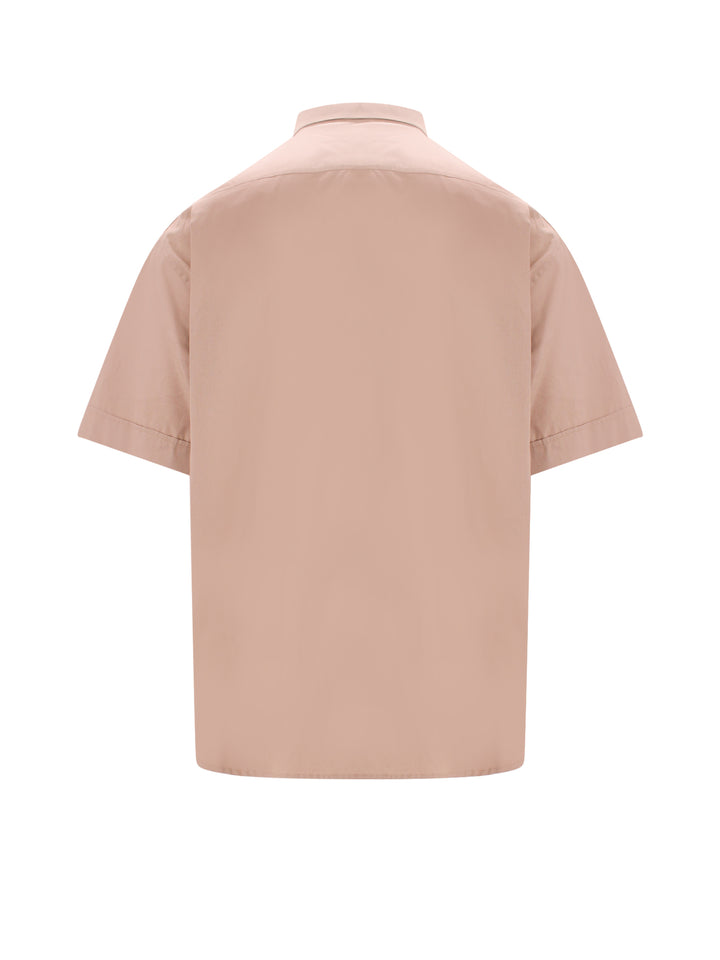 Camicia in cotone con logo stampato frontale
