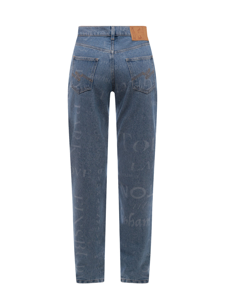 Jeans in cotone con stampa StreetNames all-over