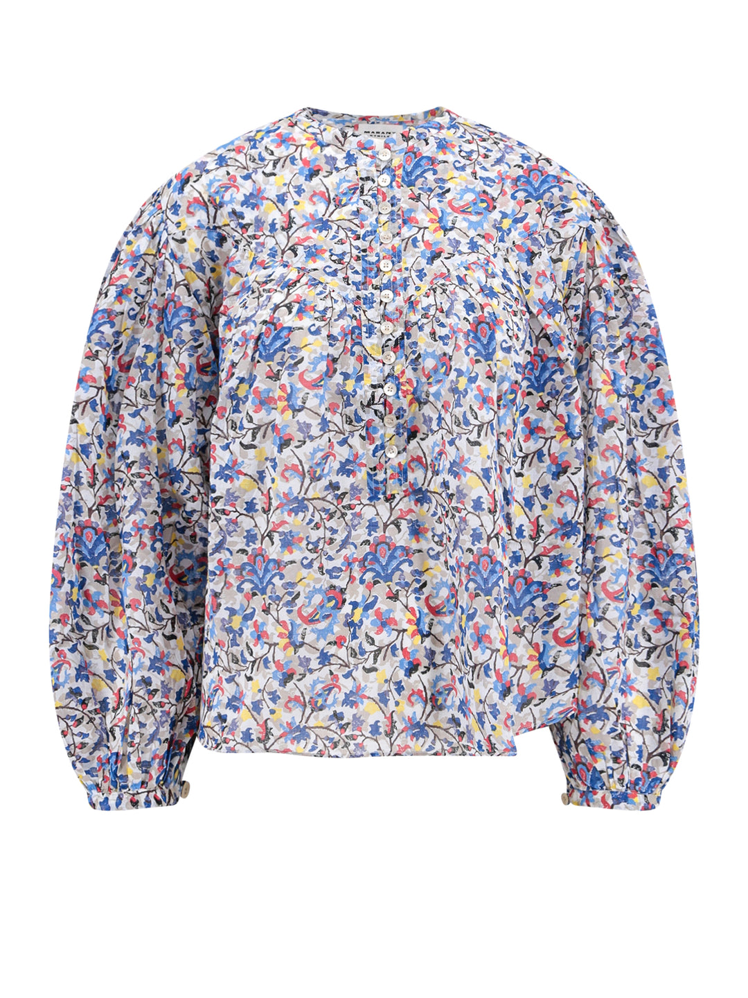 Camicia in cotone con motivo floreale