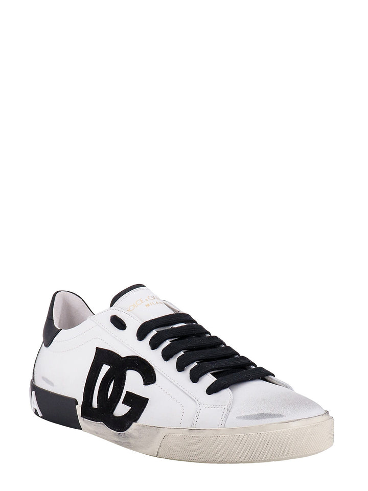 Sneakers in pelle con effetto used
