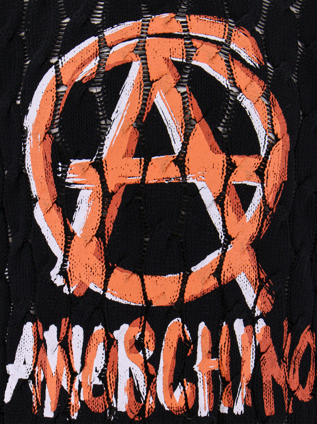 Maglia in cotone con logo Moschino Anarchy