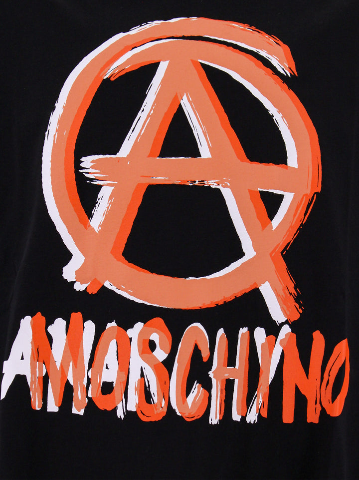 T-shirt in cotone con logo Moschino Anarchy
