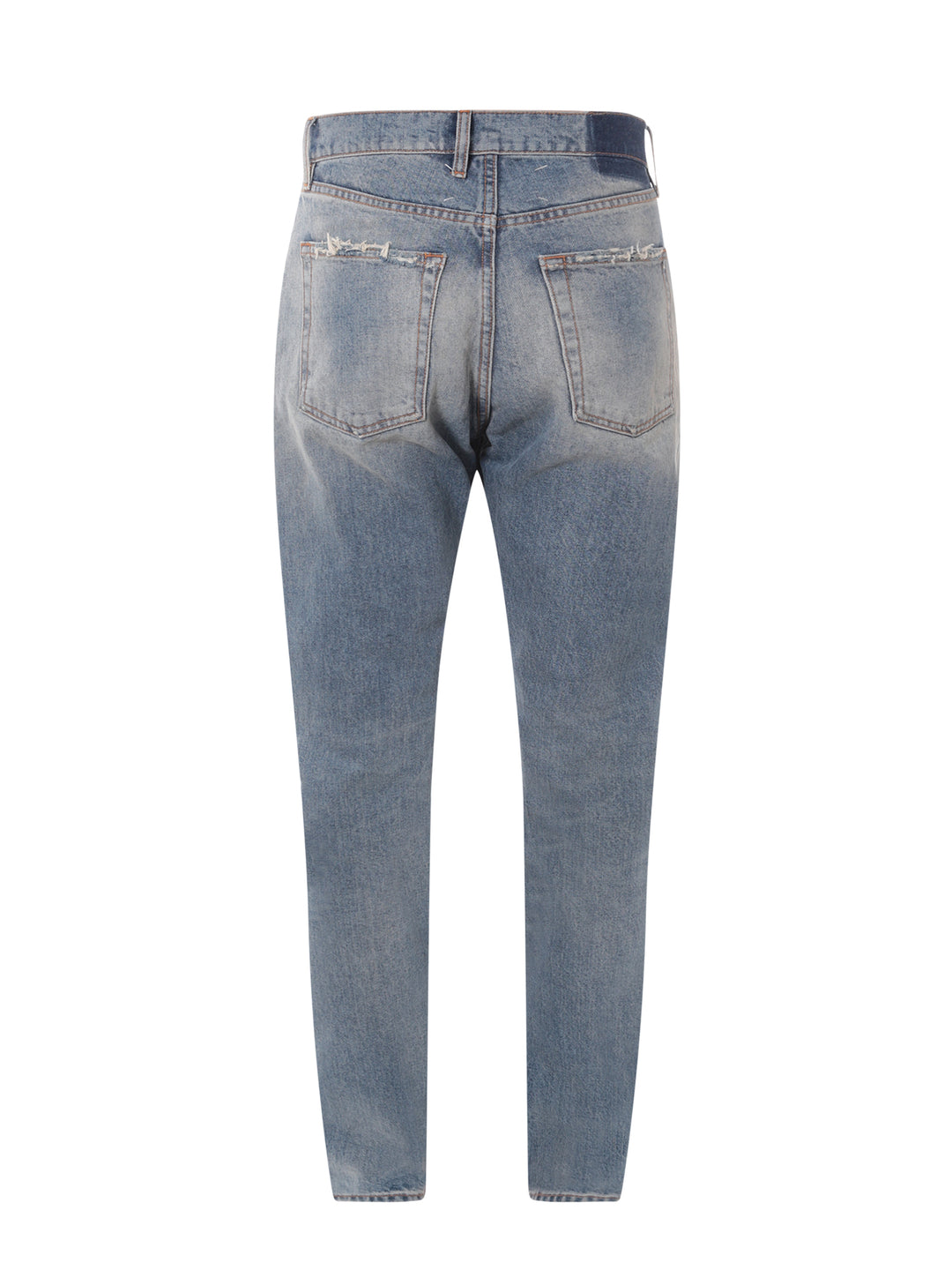 Jeans in cotone con profili strappati
