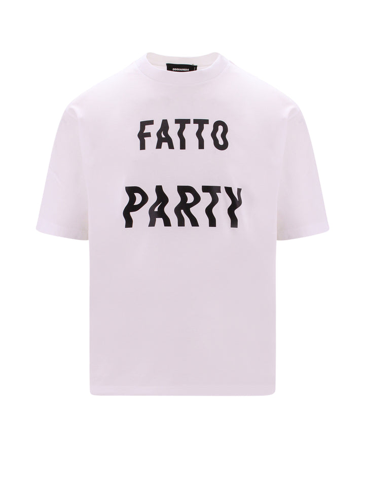 T-shirt in cotone con stampa frontale